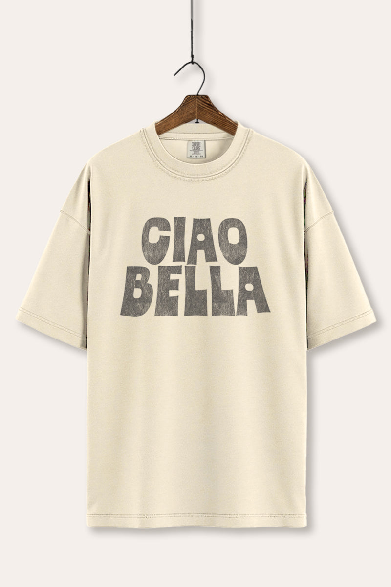 "ciao bella" typography comfort colors® graphic tee