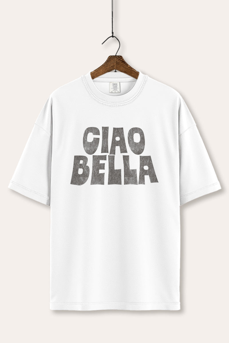 "ciao bella" typography comfort colors® graphic tee