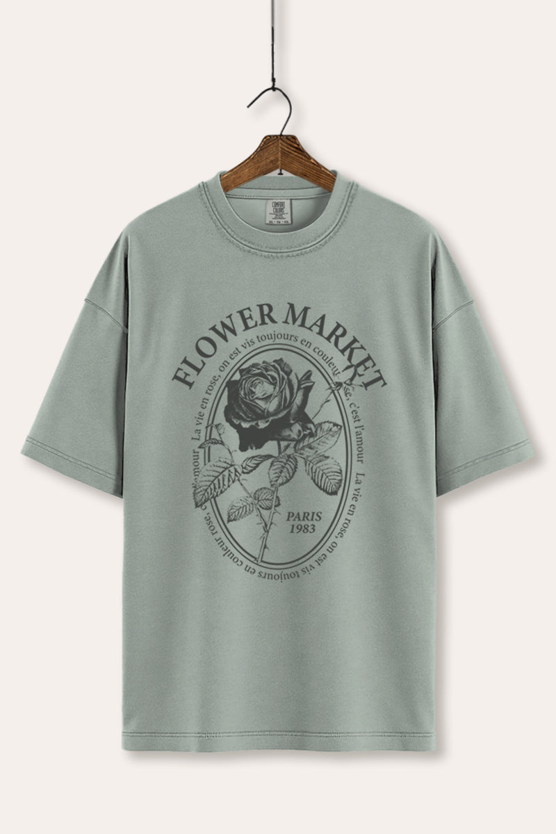 rose flower market graphic comfort colors® tee