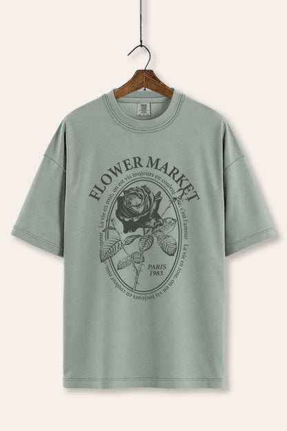 Flower Market Rose Graphic Women's Comfort Tee