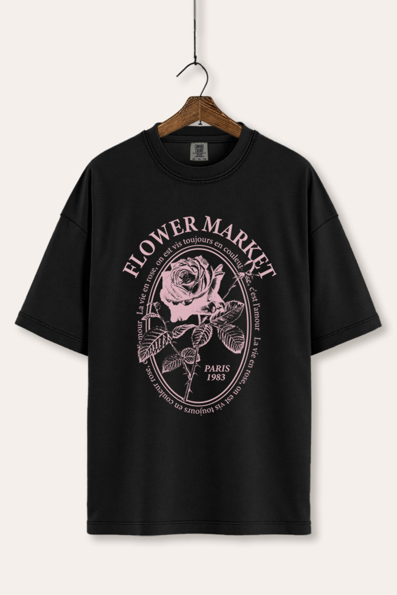 rose flower market graphic comfort colors® tee