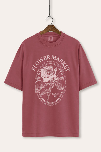 Flower Market Rose Graphic Women's Comfort Tee
