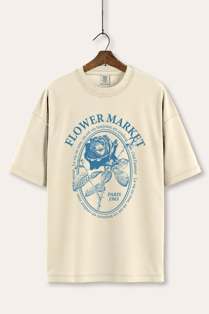 Flower Market Rose Graphic Women's Comfort Tee