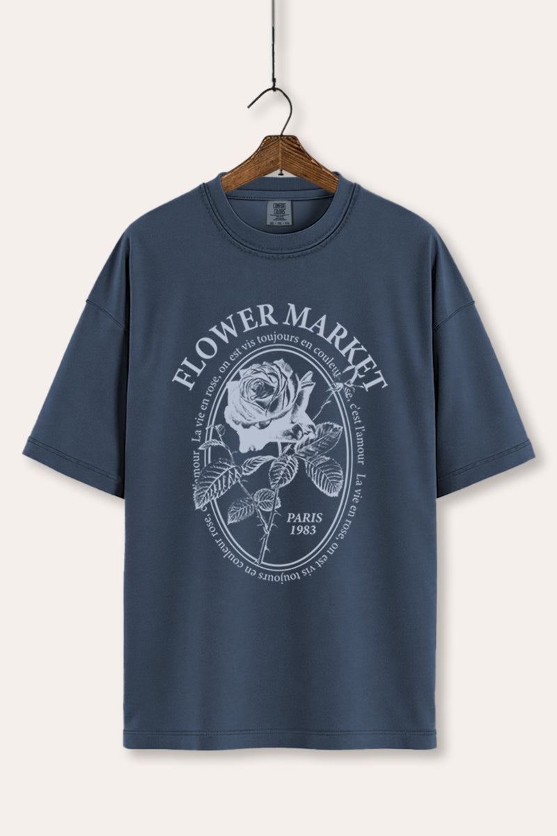 rose flower market graphic comfort colors® tee