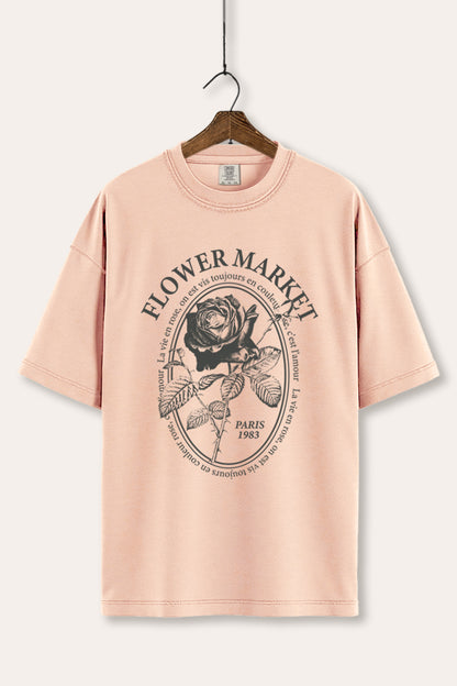 Flower Market Rose Graphic Women's Comfort Tee