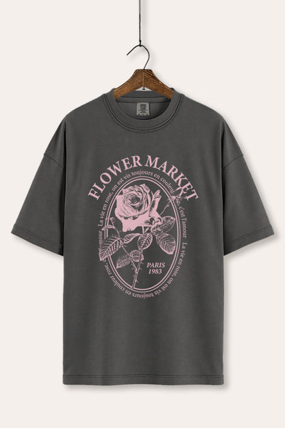 Flower Market Rose Graphic Women's Comfort Tee