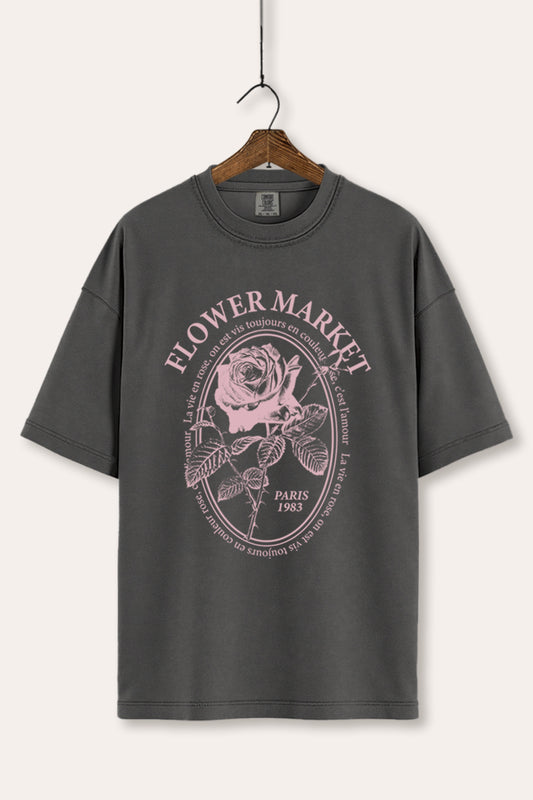 Flower Market Rose Graphic Women's Comfort Tee