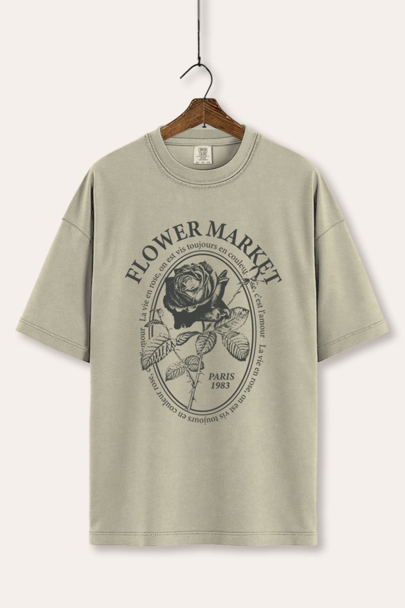rose flower market graphic comfort colors® tee