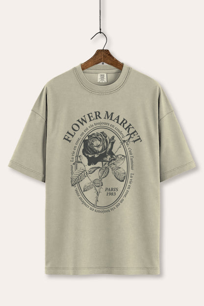 Flower Market Rose Graphic Women's Comfort Tee