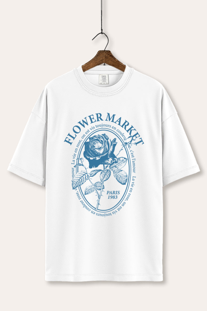 rose flower market graphic comfort colors® tee