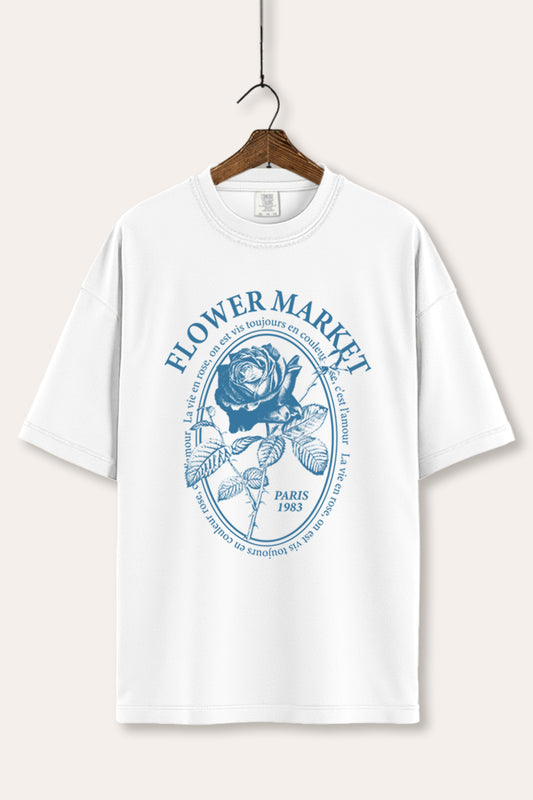 Flower Market Rose Graphic Women's Comfort Tee