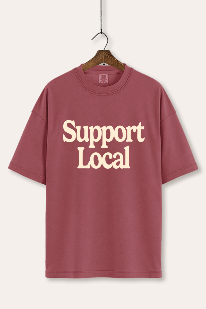 "support local" graphic comfort colors® tee