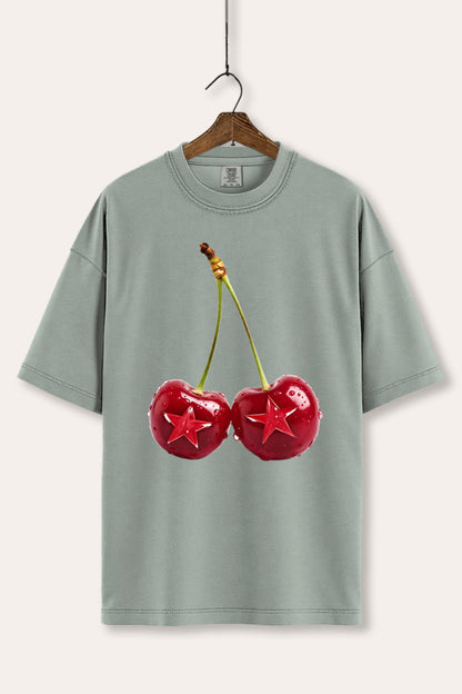 Cherry Star Fruit Graphic Women's Comfort Tee