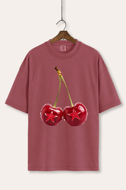Cherry Star Fruit Graphic Women's Comfort Tee