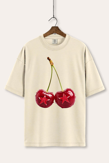 Cherry Star Fruit Graphic Women's Comfort Tee