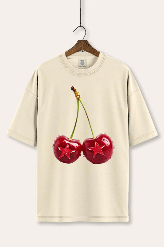 Cherry Star Fruit Graphic Women's Comfort Tee