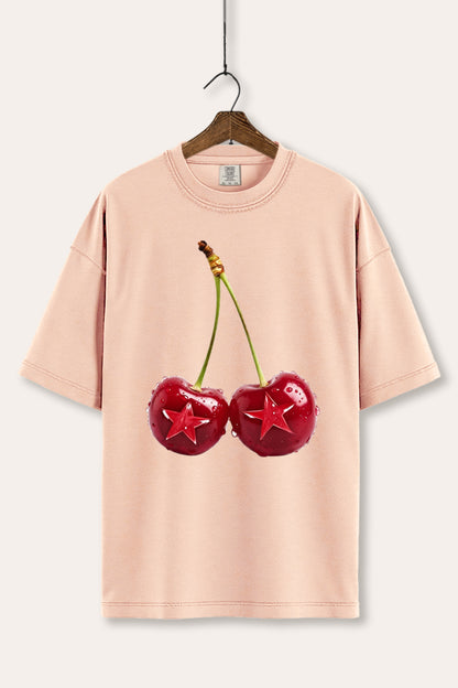 Cherry Star Fruit Graphic Women's Comfort Tee