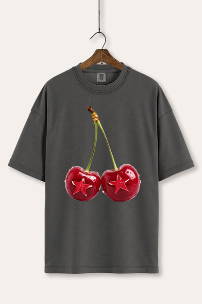 Cherry Star Fruit Graphic Women's Comfort Tee