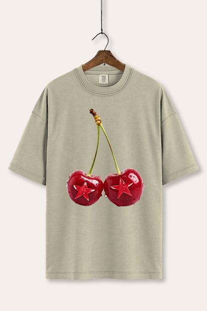 Cherry Star Fruit Graphic Women's Comfort Tee