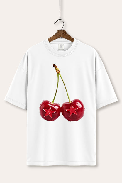 Cherry Star Fruit Graphic Women's Comfort Tee