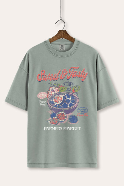 Sweet & Tasty Blueberry Fruit Graphic Women's Comfort Tee