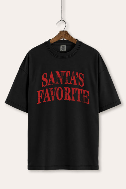 Santa's Favorite Stacked Graphic Women's Comfort Tee