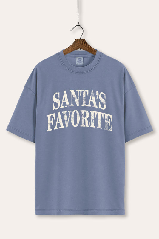 Santa's Favorite Stacked Graphic Women's Comfort Tee