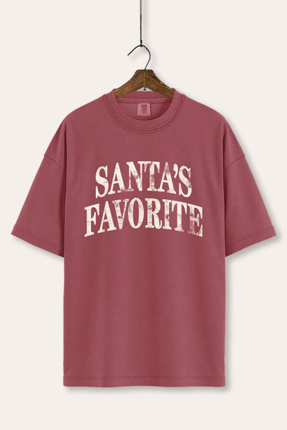 Santa's Favorite Stacked Graphic Women's Comfort Tee