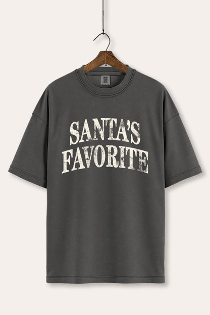 Santa's Favorite Stacked Graphic Women's Comfort Tee