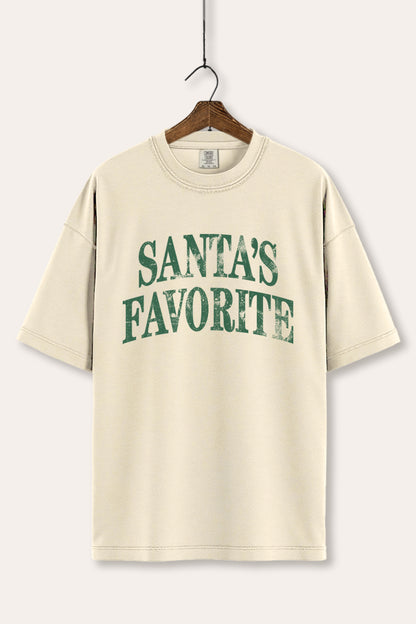 Santa's Favorite Stacked Graphic Women's Comfort Tee