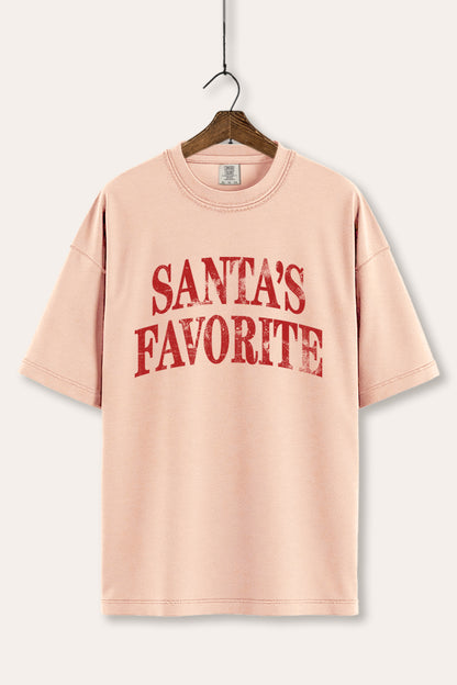 Santa's Favorite Stacked Graphic Women's Comfort Tee