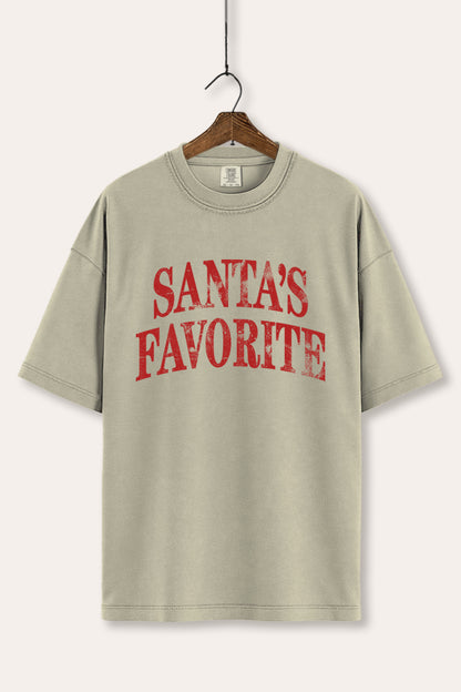 Santa's Favorite Stacked Graphic Women's Comfort Tee