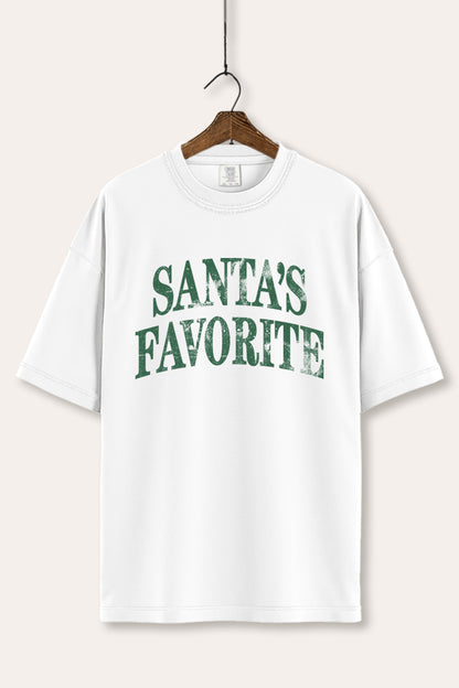 Santa's Favorite Stacked Graphic Women's Comfort Tee