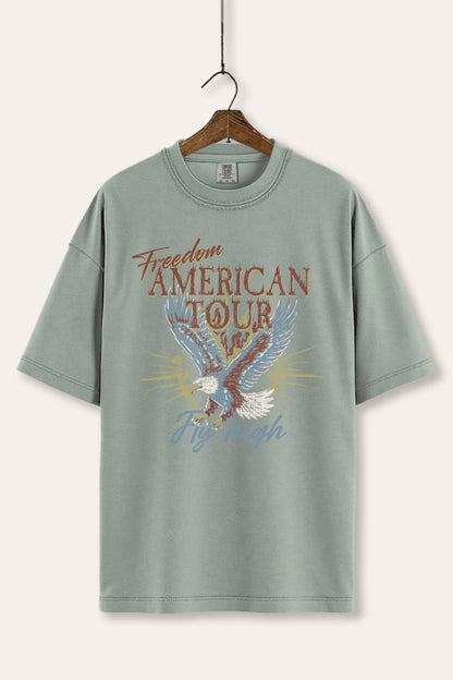 American Freedom Eagle Graphic Women's Comfort Tee