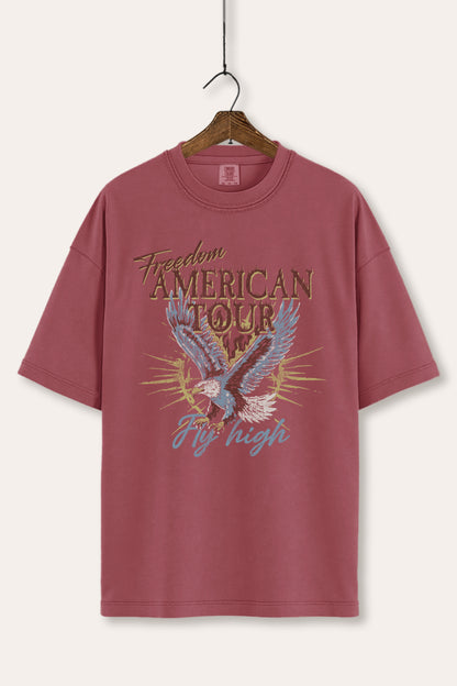 American Freedom Eagle Graphic Women's Comfort Tee