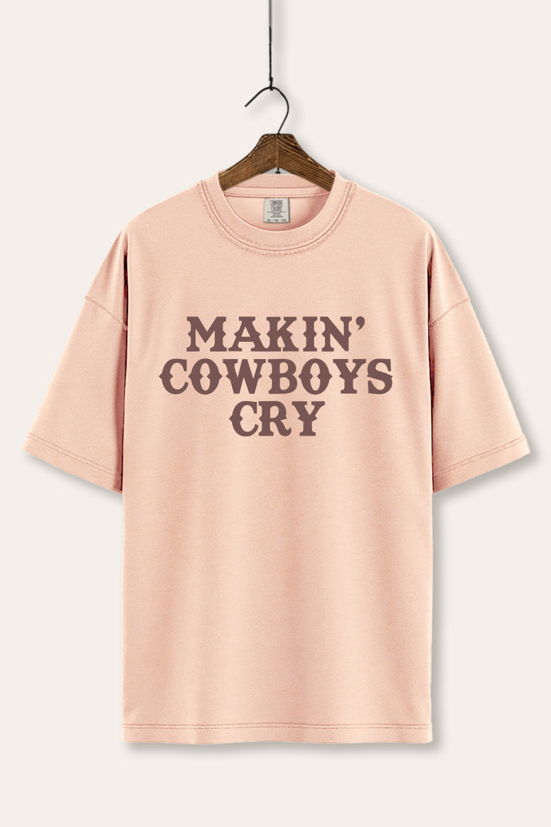 Makin' Cowboys Cry Western Graphic Women's Comfort Tee