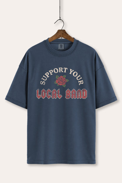 Support Your Local Band Rose Graphic Women's Comfort Tee
