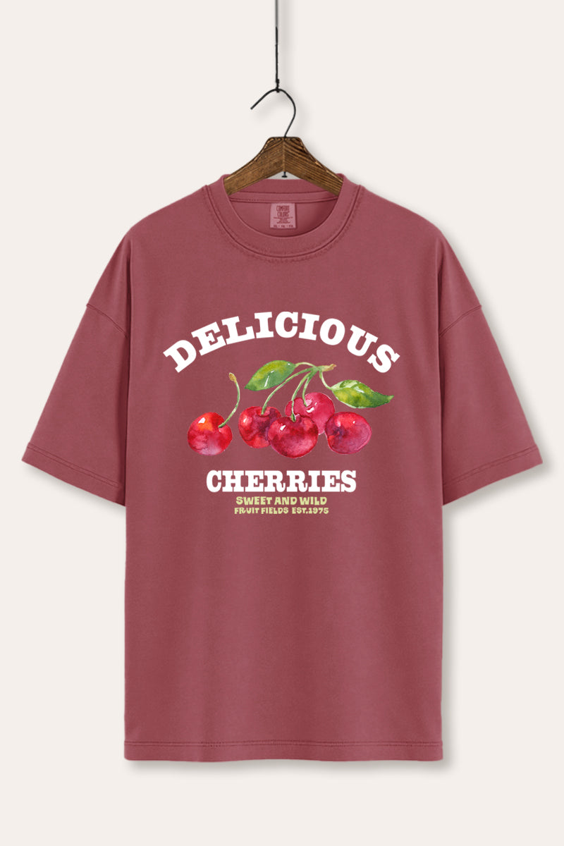 Delicious Cherries Fruit Graphic Women's Comfort Tee