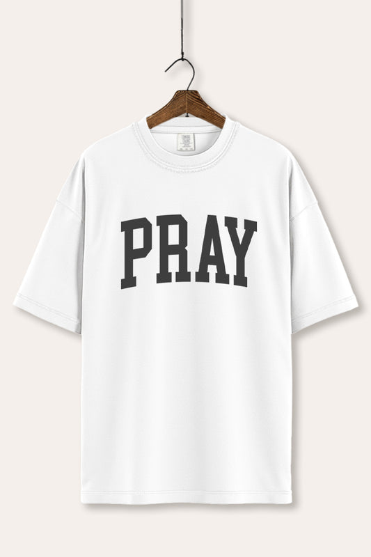 Pray Lettering Typography Women's Comfort Tee