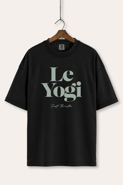 Le Yogi "Just Breathe" Typography Women's Comfort Tee