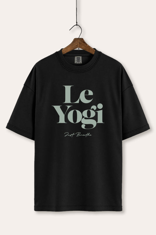 Le Yogi "Just Breathe" Typography Women's Comfort Tee