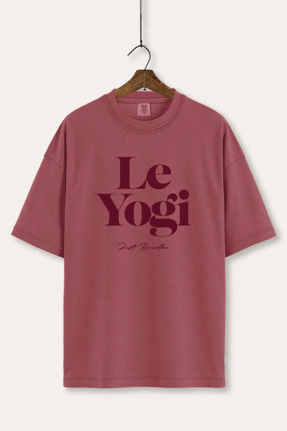 Le Yogi "Just Breathe" Typography Women's Comfort Tee
