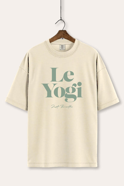 Le Yogi "Just Breathe" Typography Women's Comfort Tee
