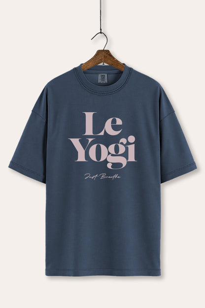 Le Yogi "Just Breathe" Typography Women's Comfort Tee