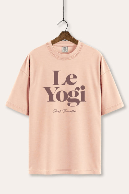 Le Yogi "Just Breathe" Typography Women's Comfort Tee