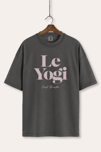Le Yogi "Just Breathe" Typography Women's Comfort Tee