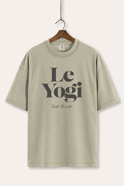 Le Yogi "Just Breathe" Typography Women's Comfort Tee