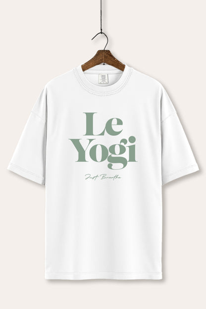 Le Yogi "Just Breathe" Typography Women's Comfort Tee