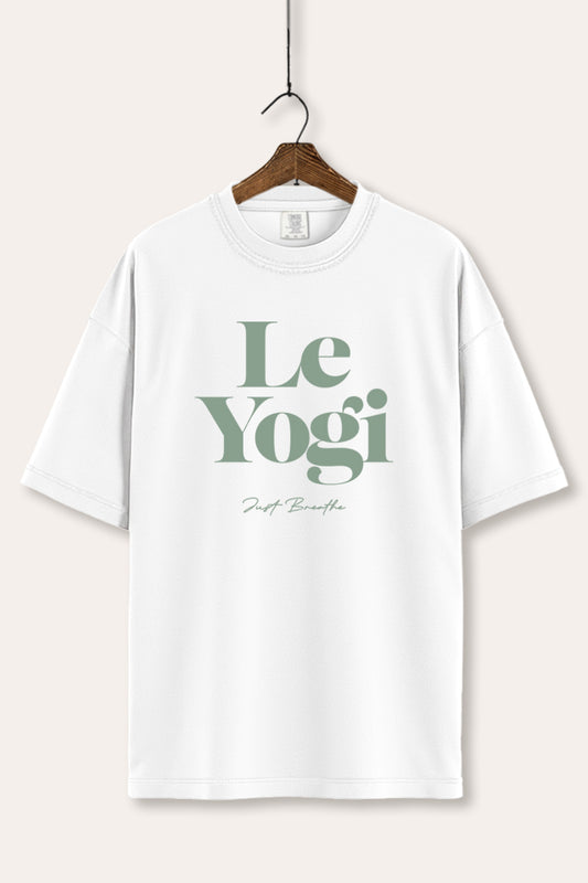 Le Yogi "Just Breathe" Typography Women's Comfort Tee
