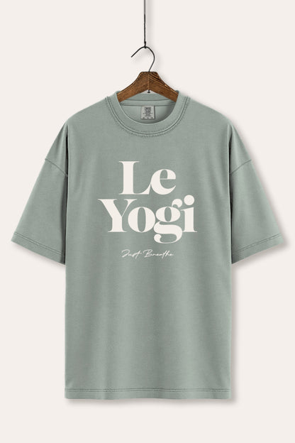 Le Yogi "Just Breathe" Typography Women's Comfort Tee